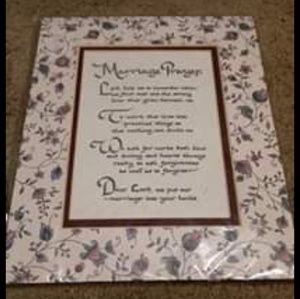 Marriage prayer saying with border